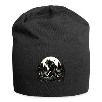 Esthétique loup-garou Lune - Bonnet en jersey - noir - Devant
