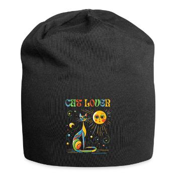 Katze Cat Lover Miró Kunst Künstler Katzendame - Jersey-Beanie - Schwarz - Vorne