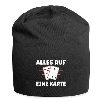 Joueurs de poker ALL IN ONE CARD Fun - Bonnet en jersey - noir - Devant