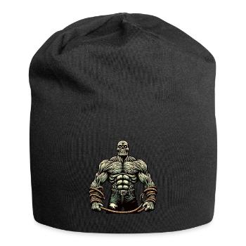 Muskulöser Bodybuilder Halloween Kostüm Deko - Jersey-Beanie - Schwarz - Vorne