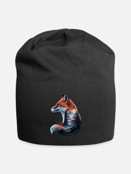 Fuchs Füchse für einen Fuchs Fan - Jersey-Beanie - Schwarz