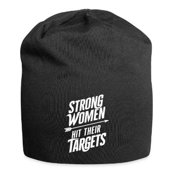 Strong women hit their targets Archery - Jersey Beanie - black - Front