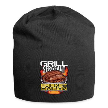 Brisket Barbeque Grill Sergeant Brisket Grilling - Jersey Beanie - black - Front