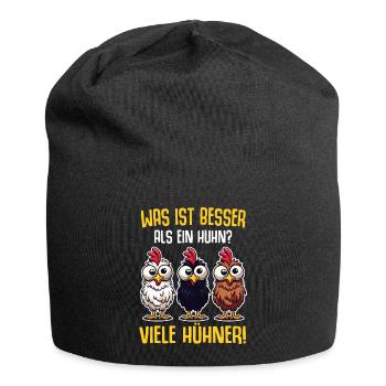 Chicken Chickens Mom Grandma Gift Sayings - Jersey Beanie - black - Front