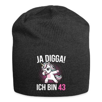Cadeau Licorne Femme 43e Anniversaire - Bonnet en jersey - charbon - Devant