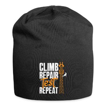Tower Climber Technician Tower Worker - Jersey Beanie - black - Front