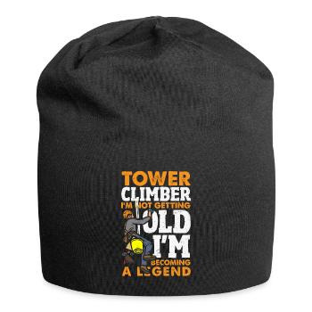 Tower Climber Technician Tower Worker - Jersey Beanie - black - Front