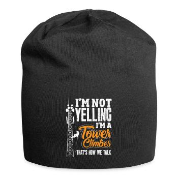 Tower Climber Technician Tower Worker - Jersey Beanie - black - Front