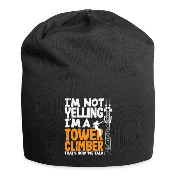 Tower Climber Technician Tower Worker - Jersey Beanie - black - Front