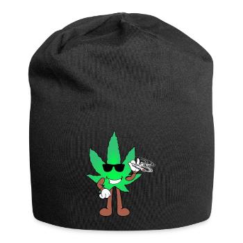 Der Bloom - Weed Cannabis Stoned Hanf Marihuana - Jersey-Beanie - Schwarz - Vorne