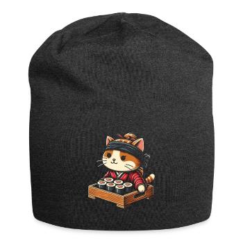 Sushi Essen Japan Nigiri Geschenk - Jersey-Beanie - Anthrazit - Vorne