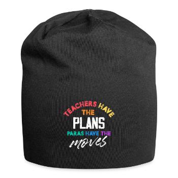 Teachers have the plans Paras have the moves - Jersey Beanie - black - Front