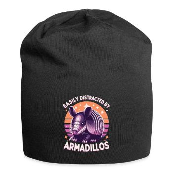 Leicht abgelenkt durch Armadillos Gürteltier - Jersey-Beanie - Schwarz - Vorne
