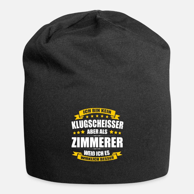Ich Bin Kein Klugscheisser Zimmerer Zimmermann - Jersey-Beanie - Schwarz