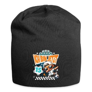 Fußball 15. Geburtstag Bääm Ich Bin Jetzt 15 - Jersey-Beanie - Schwarz - Vorne