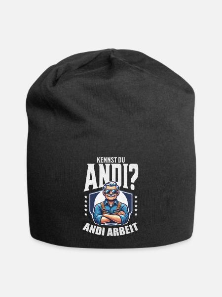 Handwerker Andi Arbeit Geschenk Sprüche Lustig - Jersey-Beanie - Schwarz