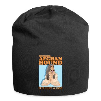 Afghan Greyhound Dog Dog Owner Gift - Jersey Beanie - black - Front