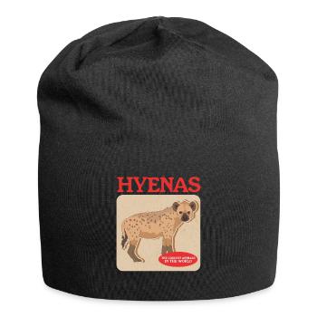 Hyène tachetée Hyène Hyène Cadeau - Bonnet en jersey - noir - Devant