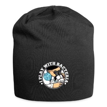 Je joue avec les bactéries - Bonnet en jersey - noir - Devant