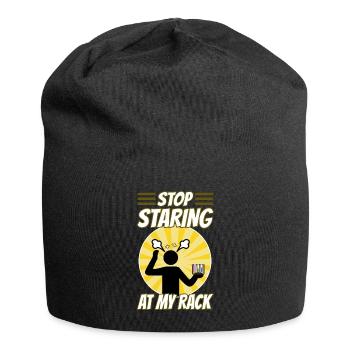 Stop Staring At My Rack - Jersey Beanie - black - Front