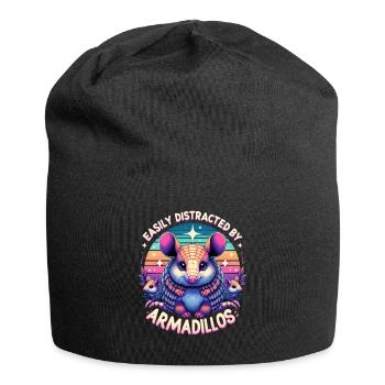 Leicht abgelenkt durch Armadillos Gürteltier - Jersey-Beanie - Schwarz - Vorne