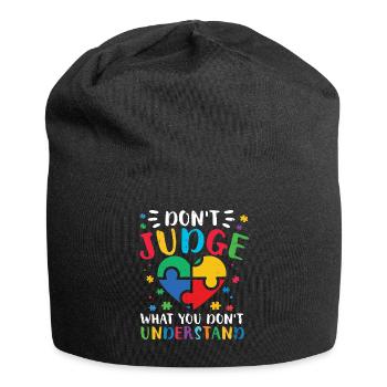 Autismus - Jersey-Beanie - Schwarz - Vorne