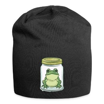 Frogs Catch Frog Hunter Frog Catcher - Jersey Beanie - black - Front