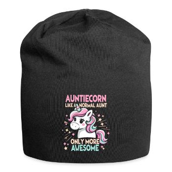 Tante, Tante, Licorne - Bonnet en jersey - noir - Devant