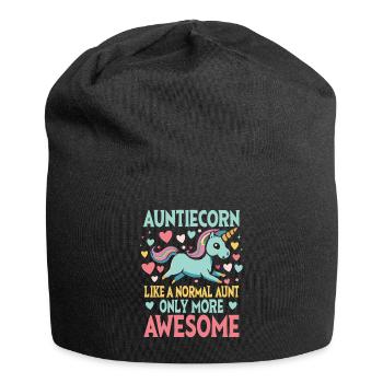 Tante, Tante, Licorne - Bonnet en jersey - noir - Devant