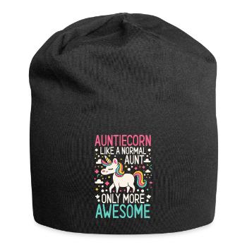 Tante, Tante, Licorne - Bonnet en jersey - noir - Devant