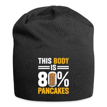 Pancake Frühstück Pfannkuchen - Jersey-Beanie - Schwarz - Vorne