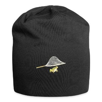 Frogs Catch Frog Hunter Frog Catcher - Jersey Beanie - black - Front