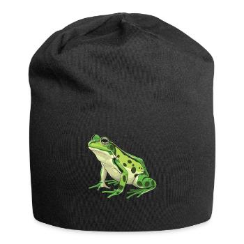 Frogs Catch Frog Hunter Frog Catcher - Jersey Beanie - black - Front