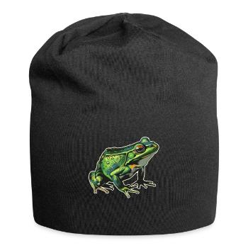 Frogs Catch Frog Hunter Frog Catcher - Jersey Beanie - black - Front