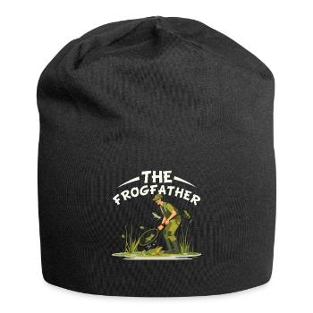 Frogs Catch Frog Hunter Frog Catcher - Jersey Beanie - black - Front