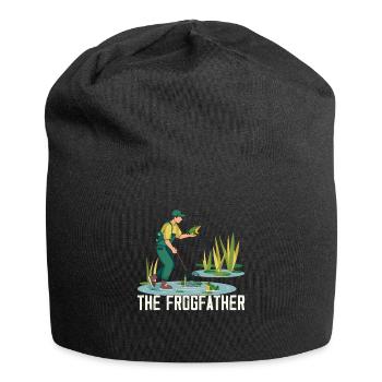 Frogs Catch Frog Hunter Frog Catcher - Jersey Beanie - black - Front