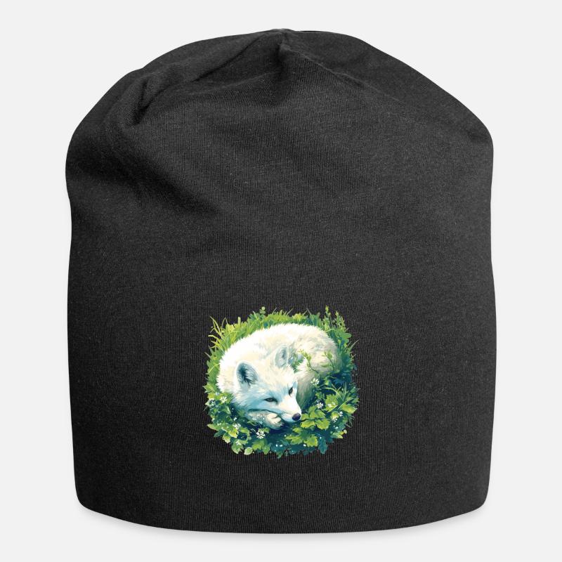 Arctic Fox Polarfüchse Polarfuchs - Jersey-Beanie - Schwarz