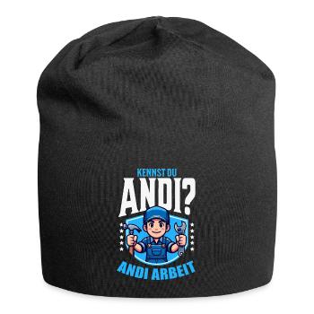 Handwerker Andi Arbeit Geschenk Sprüche Lustig - Jersey-Beanie - Schwarz - Vorne