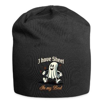 Halloween Kostüm Lustiger Geister Spruch - Jersey-Beanie - Schwarz - Vorne