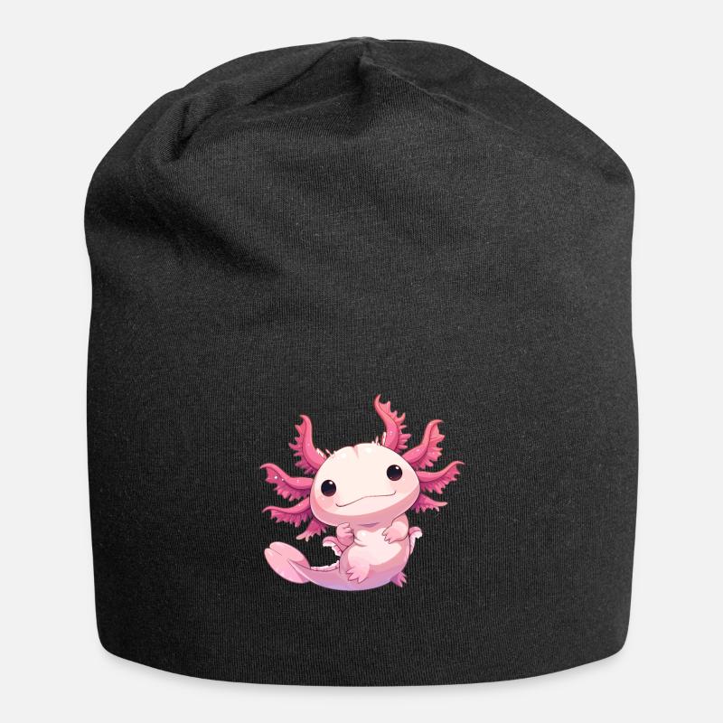 Axolotl - Jersey-Beanie - Schwarz