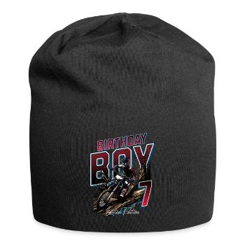 7e anniversaire de motocross - Bonnet en jersey - noir - Devant
