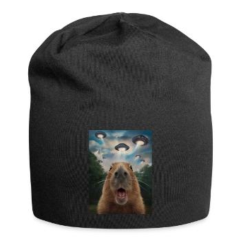 Capybara Selfie OVNI Drôle d’animaux Photos - Bonnet en jersey - noir - Devant