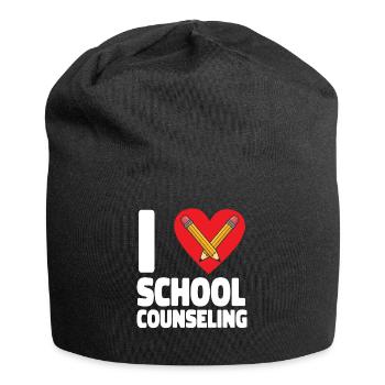 School Counselor Heart I (Heart) - Jersey-Beanie - Schwarz - Vorne