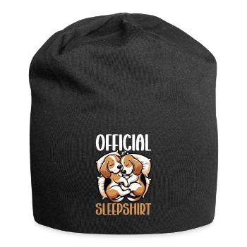 Chemise de nuit officielle Funny Beagle Dog - Bonnet en jersey - noir - Devant