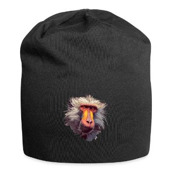 Baboon Paviane Pavian - Jersey Beanie - black - Front