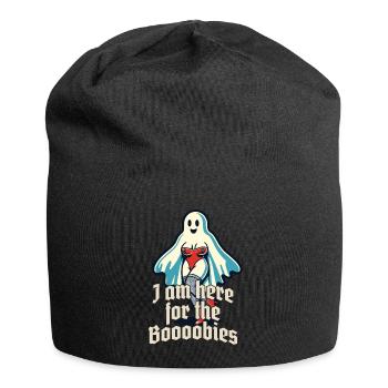 Lustiger Geister Spruch Für Die Boobies Halloween - Jersey-Beanie - Schwarz - Vorne