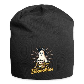 Lustiger Geister Spruch Für Die Boobies Kostüm - Jersey-Beanie - Schwarz - Vorne