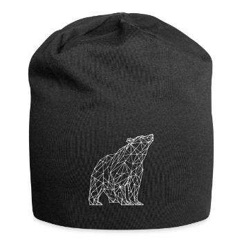 Bear Polygon - Jersey Beanie - black - Front