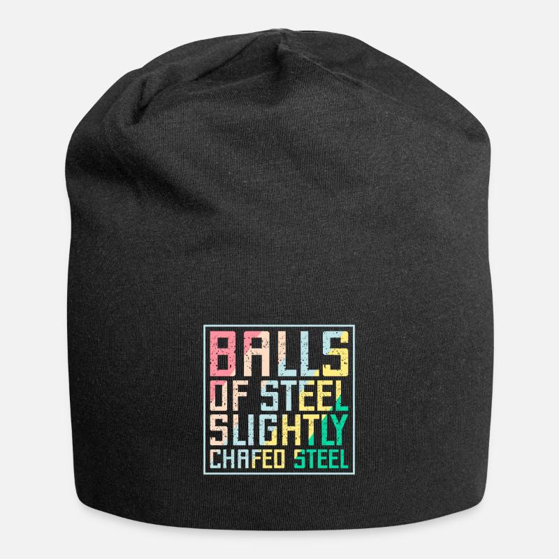 Boules d’acier Légèrement boules Cadeaux de flipper en acier - Bonnet en jersey - noir