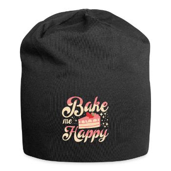 Cake Baker Bake Me Happy Cupcake - Jersey Beanie - black - Front